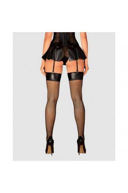 BAS PORTE-JARRETELLE NOIR DARKESSIA STOCKING - L/XL