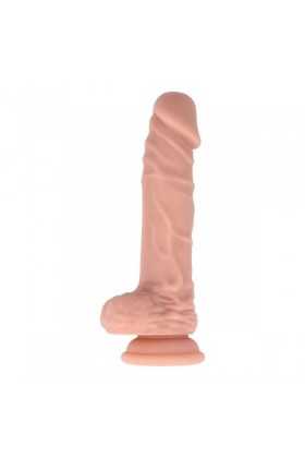 GODE VENTOUSE RÉALISTE AVEC TESTICULES VIRGITE R23 - 20 CM