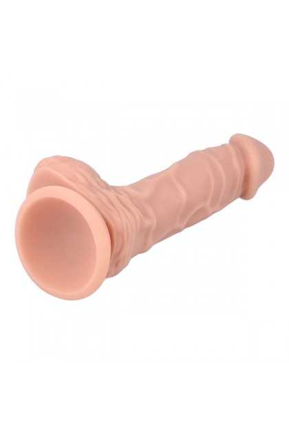 GODE VENTOUSE RÉALISTE AVEC TESTICULES VIRGITE R23 - 20 CM