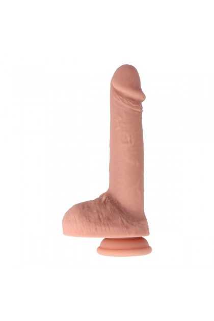 GODE VENTOUSE RÉALISTE AVEC TESTICULES VIRGITE R31 - 22 CM