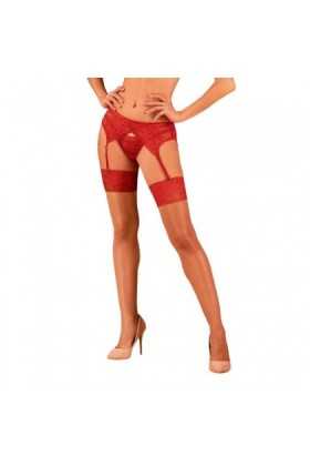 BAS PORTE-JARRETELLE ROUGE LACELOVE STOCKING - XL/2XL