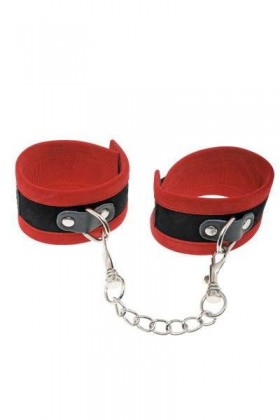 MENOTTES POIGNETS CUIR DE VACHE ET VELOURS