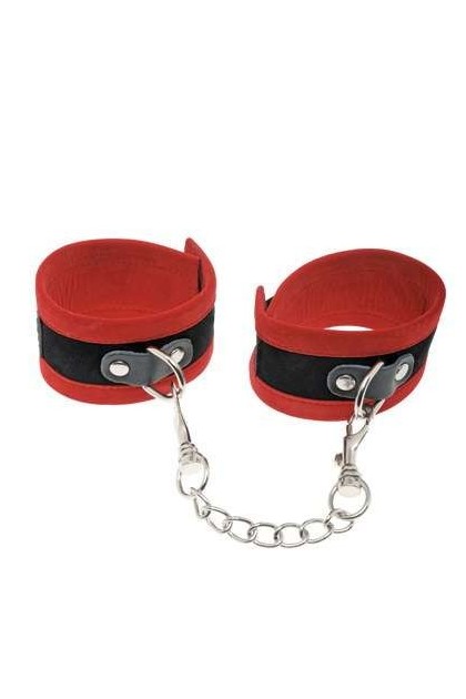 MENOTTES POIGNETS CUIR DE VACHE ET VELOURS