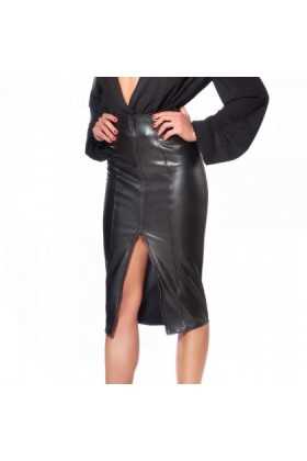 JUPE FAUX CUIR ORNELLA - TAILLE L