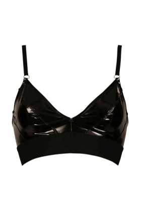 BRASSIÈRE VINYLE NOIR JADE - TAILLE M