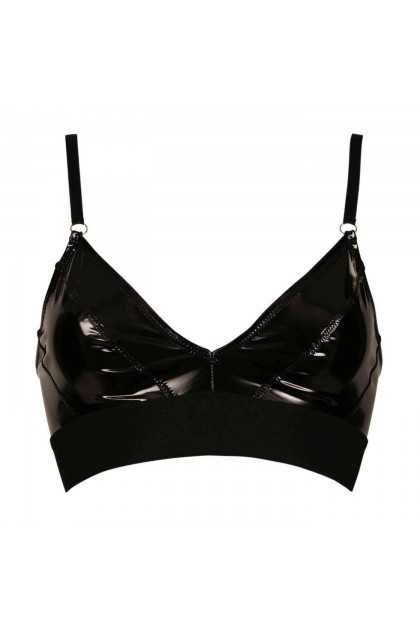 BRASSIÈRE VINYLE NOIR JADE - TAILLE L