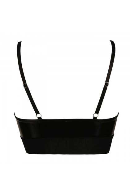 BRASSIÈRE VINYLE NOIR JADE - TAILLE L