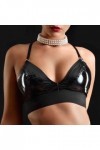 BRASSIÈRE VINYLE NOIR JADE - TAILLE L