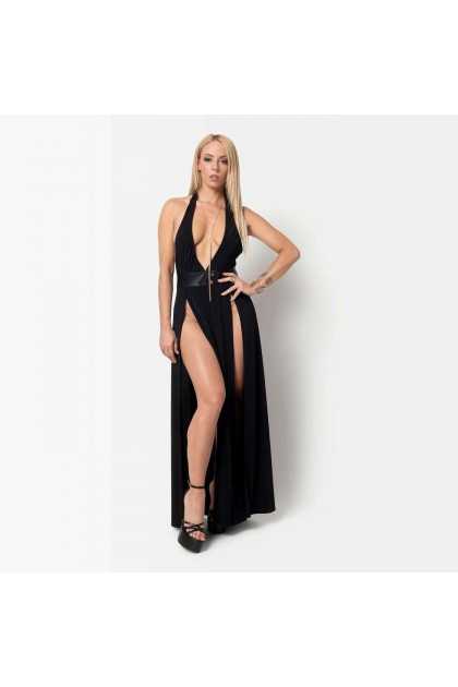 ROBE LYCRA NOIR ISABELLA - TAILLE S