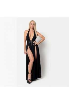 ROBE LYCRA NOIR ISABELLA - TAILLE L