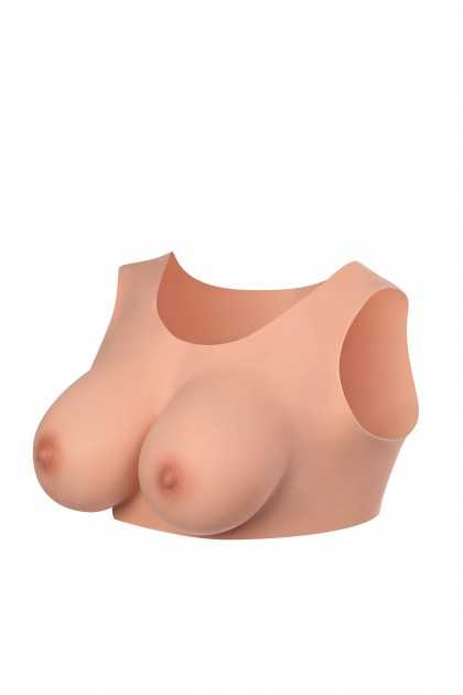 BUSTE FAUX SEINS À COL ROND BONNET E  - TAILLE L - BONNET 95E - 125 E