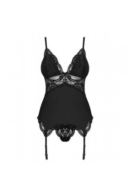CORSET 810-COR-1 NOIR - OBSESSIVE - S/M