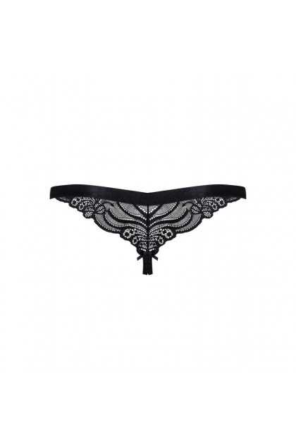 STRING OUVERT NOIR 828-THC-1 - OBSESSIVE - S/M