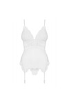CORSET 810-COR-2 BLANC - OBSESSIVE - S/M