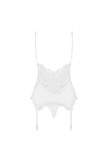 CORSET 810-COR-2 BLANC - OBSESSIVE - S/M
