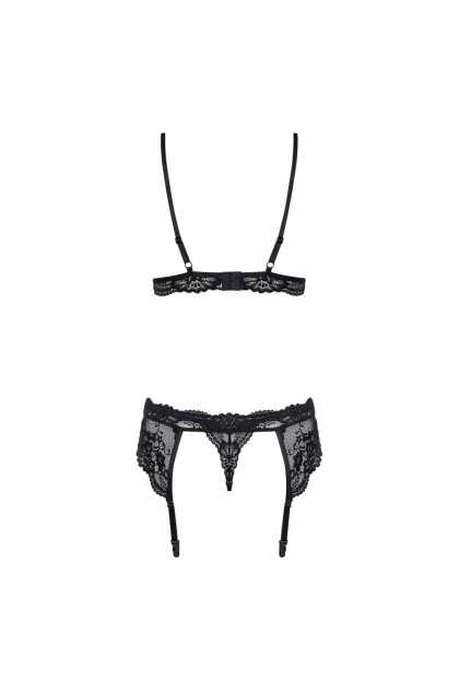 ENSEMBLE NOIR 3 PIECES 810-SEG-1 - OBSESSIVE - S/M
