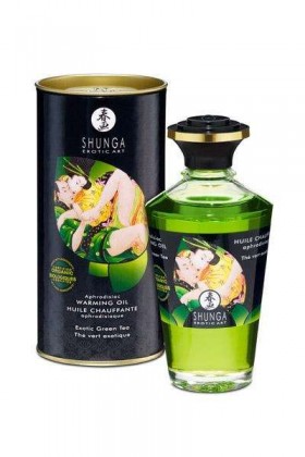 HUILE DE MASSAGE CHAUFFANTE SHUNGA THE VERT