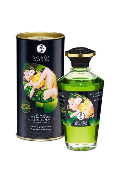 HUILE DE MASSAGE CHAUFFANTE SHUNGA THE VERT