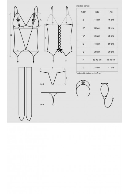 TENUE INFIRMIERE MEDICA DRESS - OBSESSIVE - S/M