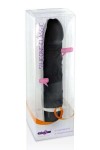 GODE REALISTE VIBRANT SILICONE NOIR 19,7CM