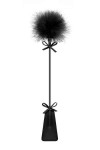 Cravache sweet caress pompons noir - Love Shop Avenue