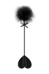 Cravache sweet caress cœur plume noir - Love Shop Avenue