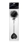 Cravache sweet caress cœur plume noir - Love Shop Avenue