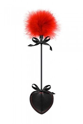 CRAVACHE CŒUR ROUGE ET NOIR SWEET CARESS