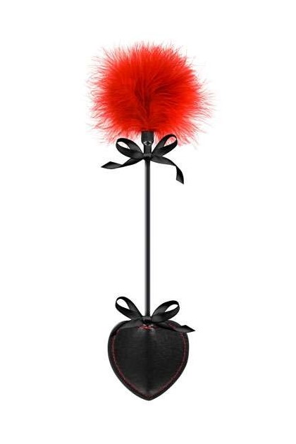 CRAVACHE CŒUR ROUGE ET NOIR SWEET CARESS