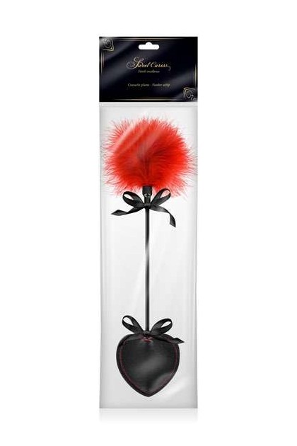 CRAVACHE CŒUR ROUGE ET NOIR SWEET CARESS