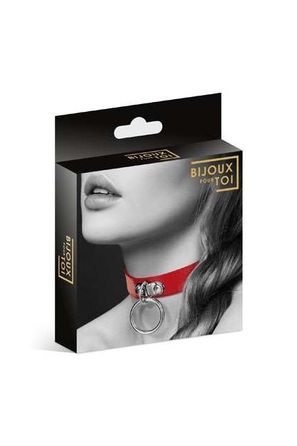 COLLIER FETISH ROUGE BIJOUX POUR TOI