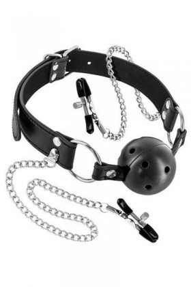 BAILLON ET PINCES A SEINS FETISH TENTATION NOIR