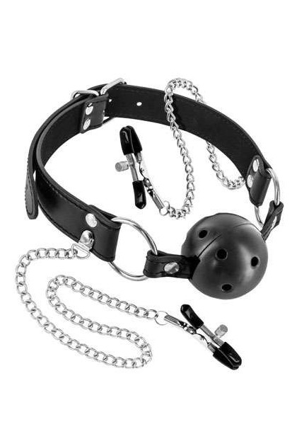 BAILLON ET PINCES A SEINS FETISH TENTATION NOIR
