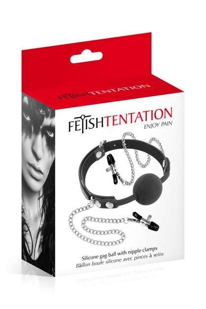 Baillon pinces a tetons fetish tentation noir - Love Shop Avenue