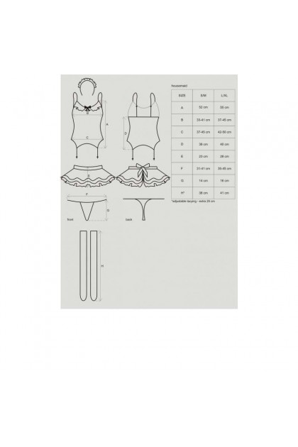 COSTUME SOUBRETTE HOUSEMAID - OBSESSIVE - L/XL