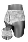 BOXER CYNTHIA OUVERT EN DENTELLE BLANC