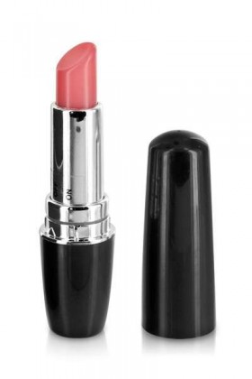 MINI VIBROMASSEUR ROUGE A LEVRES NOIR