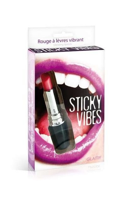 MINI VIBROMASSEUR ROUGE A LEVRES NOIR