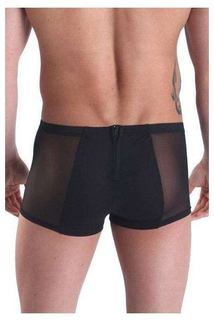 Boxer look me wiz zip avant et arrière noir - S - Love Shop Avenue