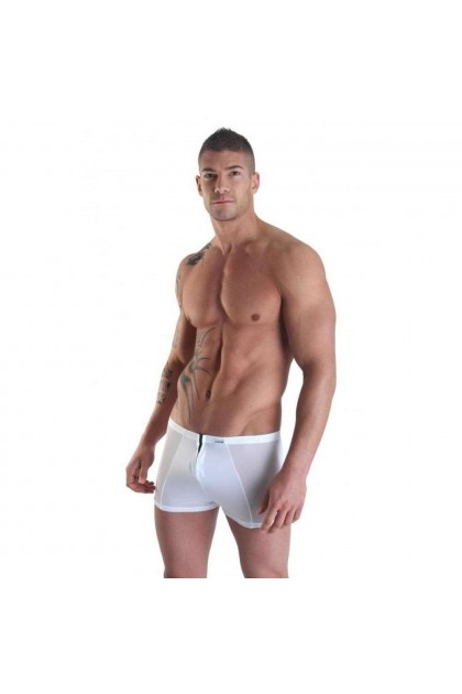 BOXER LOOK ME WIZ ZIP AVANT ET ARRIÈRE BLANC - XL