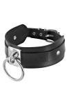 COLLIER LARGE FÉTICHISTE AVEC ANNEAU POUR LAISSE