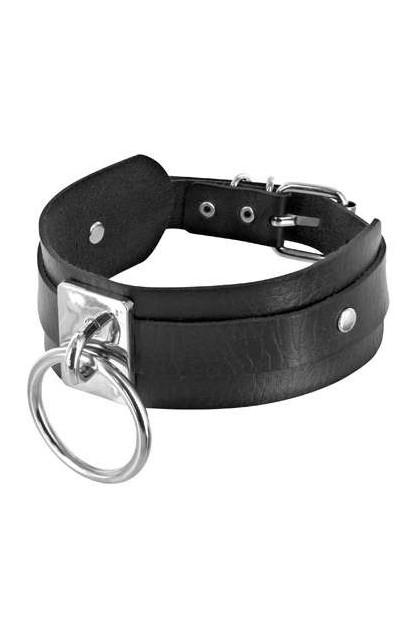 Collier large fétichiste avec anneau pour laisse - Love Shop Avenue