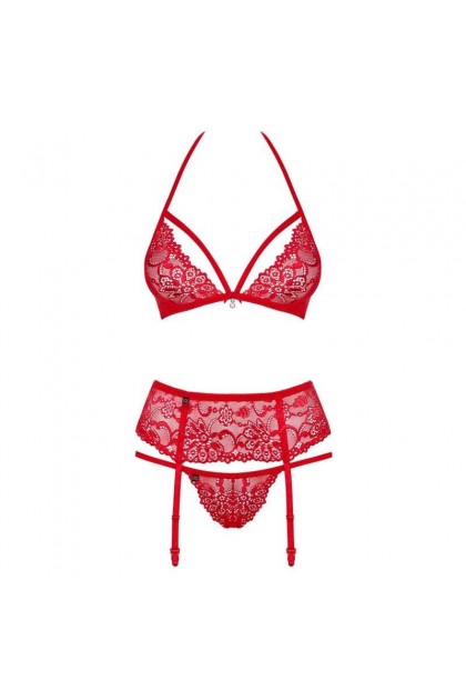 ENSEMBLE LINGERIE ROUGE 838-SEG-3 - OBSESSIVE - S/M