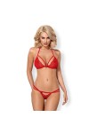 ENSEMBLE DE LINGERIE ROUGE 2 PIÈCES 838-SET-3 - S/M