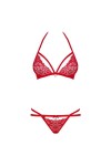 ENSEMBLE DE LINGERIE ROUGE 2 PIÈCES 838-SET-3 - S/M