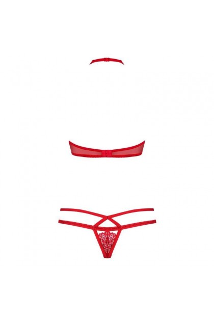 ENSEMBLE DE LINGERIE ROUGE 2 PIÈCES 838-SET-3 - S/M